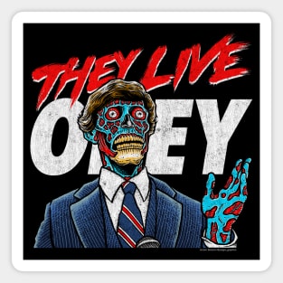 They Live, DISTRESSED, John Carpenter, Cult Classic Magnet